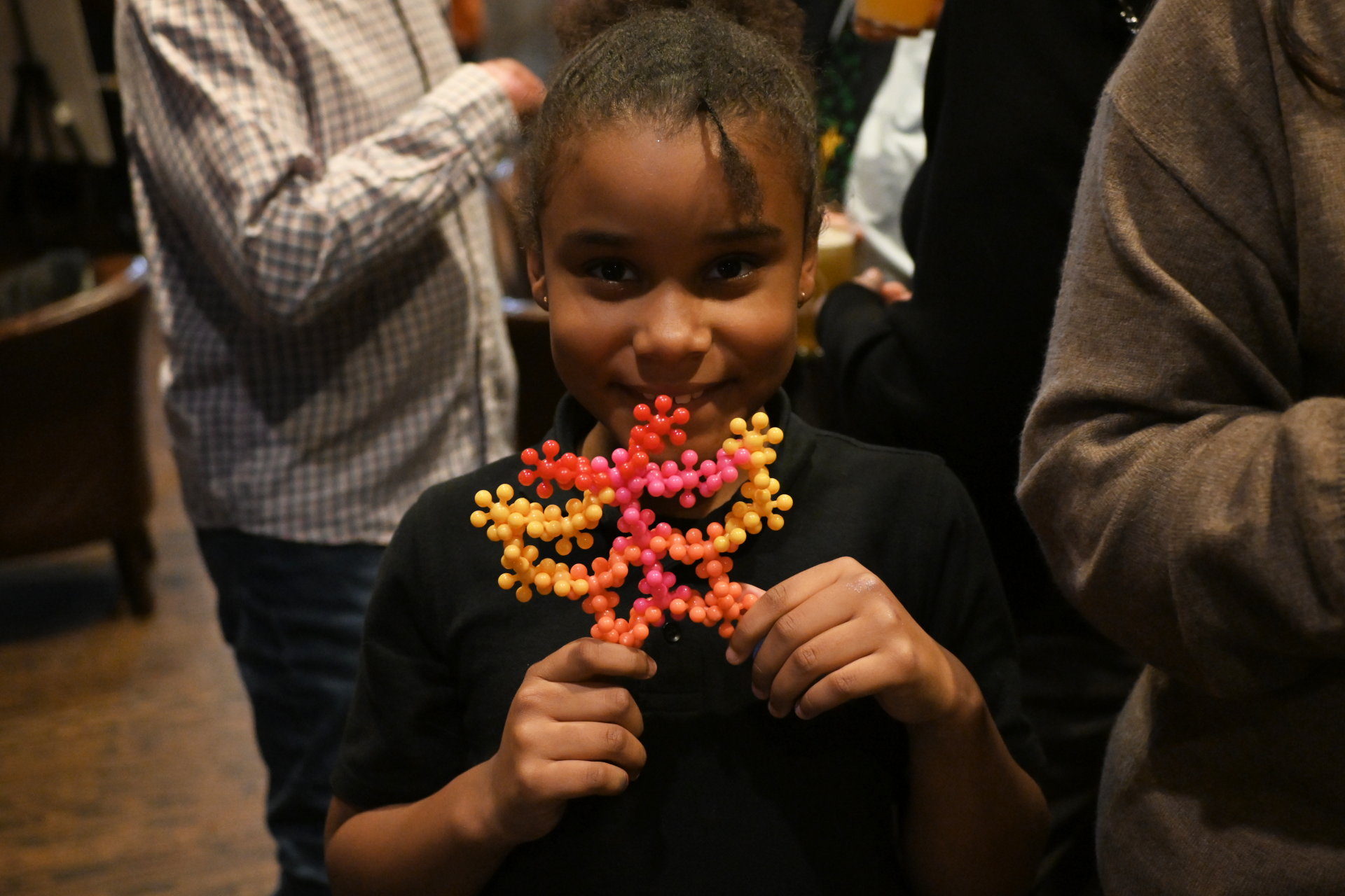 Maria's granddaughter Ava enjoying the party